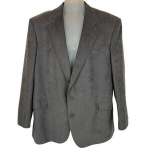 Reed St James Mens Western Gray Microsuede Blazer Jacket Size 44 Cowboy 2-Button
